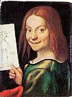 Giovanni Francesco Caroto Read-headed Youth Holding a Drawing painting